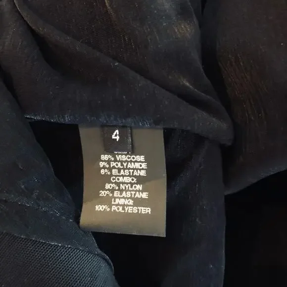 Yigal Azrouel Green & Black Mesh Bodycon Dress Sleeveless Women's Size 4 - Picture 12 of 12